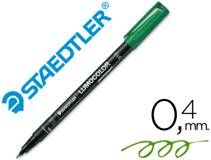 Rotulador retroproyección Staedtler Lumocolor 313 punta superfina tinta verde